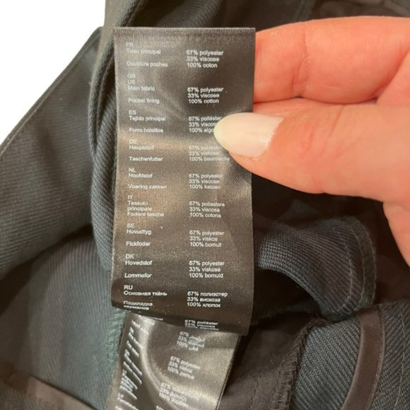 NWT* MAJE 'Pila' Straight Leg Suit Pants in Dark Green Size 34 Trousers Pleated - Picture 5 of 9